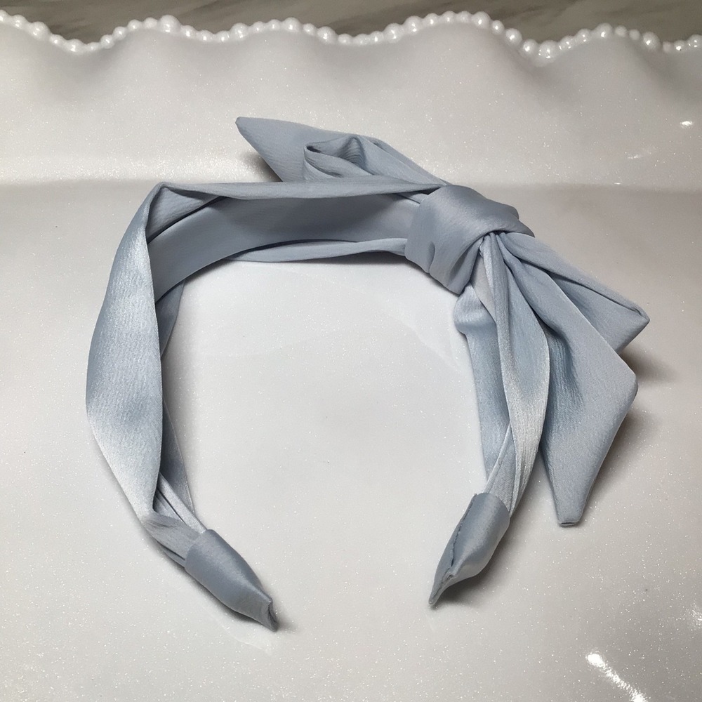 Kristin Ess Satin Headband Vintage Blue With Gift Box-something blue-old money - Picture 2 of 11